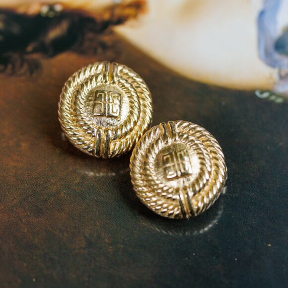 Givenchy Monogram Gold-tone Clip-on Earrings - Picture 3 of 5